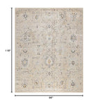 Nourison Oushak Home Traditional Cream 8' x 9'10" Area -Rug, Easy -Cleaning, Non Shedding, Bed Room, Living Room, Dining Room, Kitchen (8x10)