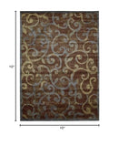 Nourison Expressions Modern Multicolor 7'9" x 10'10" Area-Rug, Easy-Cleaning, Non Shedding, Bed Room, Living Room, Dining Room, Kitchen (8x11)