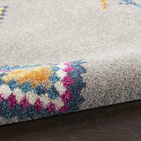 Nourison Passion Transitional Grey/Multi 1'10" x 2'10" Area Rug, Easy Clean, Non Shedding, Bed Room, Living Room, Dining Room, Kitchen (2x3)