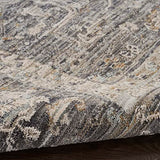 Nourison Nyle Traditional Slate Multicolor 7'10" x Round Area -rug, Easy -cleaning, Non Shedding, Bed Room, Living Room, Dining Room, Kitchen (8 Round)