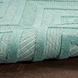 Nourison Versatile Indoor/Outdoor Aqua/Teal 8' x 10' Area-Rug, Easy-Cleaning, Non Shedding, Bed Room, Living Room, Dining Room, Deck, Backyard, Patio, High Traffic Area (8x10)
