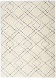 Nourison Luxurious Shag Modern & Contemporary Ivory 4' x 6' Area Rug, Easy Clean, Non Shedding, Bed Room, Living Room, Dining Room, Kitchen (4x6)
