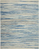 Nourison Jubilant 7'10" x 9'10" Blue Modern Indoor Rug Polypropylene