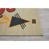 Nourison Modern Art Balsa 4' x 6' Area-Rug, Easy-Cleaning, Non Shedding, Bed Room, Living Room, Dining Room, Kitchen (4x6)