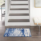 Nourison Whimsicle Artistic Ivory Navy 2' x 3' Area Rug, Easy Cleaning, Non Shedding, Bed Room, Living Room, Dining Room, Kitchen (2x3)