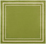 Nourison Essentials 60' x Square Contemporary Indoor/Outdoor Rug in Green Ivory