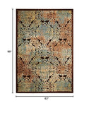 Nourison Graphic Illusions Vintage Chocolate 5'3" x 7'5" Area -Rug, Easy -Cleaning, Non Shedding, Bed Room, Living Room, Dining Room, Kitchen (5x8)