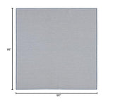 Nourison Courtyard Indoor/Outdoor Ivory Blue 8' x Square Area Rug, Easy Cleaning, Non Shedding, Bed Room, Living Room, Dining Room, Backyard, Deck, Patio (8 Square)