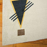 Nourison Modern Art Balsa 4' x 6' Area-Rug, Easy-Cleaning, Non Shedding, Bed Room, Living Room, Dining Room, Kitchen (4x6)