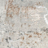 Nourison Glam Modern Grey Multicolor 2'3" x 7'6" Area -rug, Easy -cleaning, Non Shedding, Bed Room, Living Room, Dining Room, Kitchen (2x8)