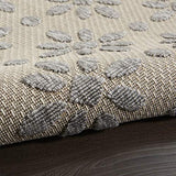 Nourison Palamos Indoor-Outdoor Cream 7'10" x 9'10" Area Rug, Easy Cleaning, Non Shedding, Bed Room, Living Room, Dining Room, Backyard, Deck, Patio (8x10)