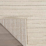 Nourison Santa Cruz Modern Ivory Grey 9' x 12' Area Rug, Easy Cleaning, Non Shedding, Bed Room, Living Room, Dining Room, Kitchen (9x12)