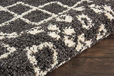 Nourison Marrakesh Shag Moroccan Charcoal 7'10" x 10'6" Area -Rug, Easy -Cleaning, Non Shedding, Bed Room, Living Room, Dining Room, Kitchen (8x11)
