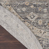 Nourison Nyle Traditional Slate Multicolor 7'10" x Round Area -rug, Easy -cleaning, Non Shedding, Bed Room, Living Room, Dining Room, Kitchen (8 Round)