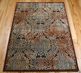 Nourison Graphic Illusions Vintage Chocolate 5'3" x 7'5" Area -Rug, Easy -Cleaning, Non Shedding, Bed Room, Living Room, Dining Room, Kitchen (5x8)