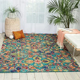 Nourison Vivid Floral Ivory 2'3" x 10' Area -Rug, Easy -Cleaning, Non Shedding, Bed Room, Living Room, Dining Room, Kitchen (2x10)