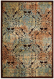 Nourison Graphic Illusions Vintage Chocolate 5'3" x 7'5" Area -Rug, Easy -Cleaning, Non Shedding, Bed Room, Living Room, Dining Room, Kitchen (5x8)