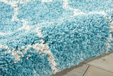 Nourison Amore Moroccan Aqua 7'10' x 10'10' Area-Rug, Easy-Cleaning, Non Shedding, Bed Room, Living Room, Dining Room, Kitchen (8x11)