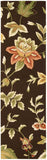 Nourison Fantasy Floral Chocolate 2'3'' x 8' Area-Rug, Easy-Cleaning, Non Shedding, Bed Room, Living Room, Dining Room, Kitchen (2x8)