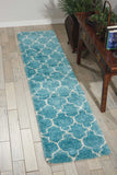Nourison Amore Moroccan Aqua 7'10' x 10'10' Area-Rug, Easy-Cleaning, Non Shedding, Bed Room, Living Room, Dining Room, Kitchen (8x11)