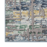 Nourison Urban Chic Eclectic Grey/Multicolor 9' x 12' Area Rug, Easy Clean, Non Shedding, Bed Room, Living Room, Dining Room, Kitchen (9x12)