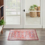 Nourison Fulton Medallion Red 2' x 3' Area -Rug, Easy -Cleaning, Non Shedding, Bed Room, Living Room, Dining Room, Kitchen (2x3)