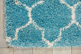 Nourison Amore Moroccan Aqua 7'10' x 10'10' Area-Rug, Easy-Cleaning, Non Shedding, Bed Room, Living Room, Dining Room, Kitchen (8x11)