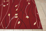 Nourison Grafix Red 5'3" x 7'3" Area -Rug, Modern, Botanical , Bed Room, Living Room, Dining Room, Kitchen, Easy -Cleaning, Non Shedding, (5' x 7')