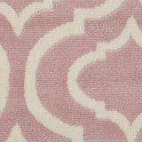 Nourison Jubilant Trellis Pink 8' x Round Area-Rug, Easy-Cleaning, Non Shedding, Bed Room, Living Room, Dining Room, Kitchen (8 Round)