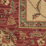 Nourison Living Treasures Persian Ivory/Red 8'3" x 11'3" Area-Rug, Easy-Cleaning, Non Shedding, Bed Room, Living Room, Dining Room, Kitchen (8x11)