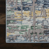 Nourison Urban Chic Eclectic Grey/Multicolor 9' x 12' Area Rug, Easy Clean, Non Shedding, Bed Room, Living Room, Dining Room, Kitchen (9x12)