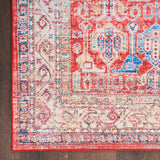 Nourison Fulton Medallion Red 2' x 3' Area -Rug, Easy -Cleaning, Non Shedding, Bed Room, Living Room, Dining Room, Kitchen (2x3)