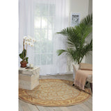 Nourison Somerset Floral Red 5'6" x Round Area -Rug, Easy -Cleaning, Non Shedding, Bed Room, Living Room, Dining Room, Kitchen (6 Round)