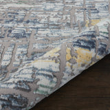 Nourison Urban Chic Eclectic Grey/Multicolor 9' x 12' Area Rug, Easy Clean, Non Shedding, Bed Room, Living Room, Dining Room, Kitchen (9x12)