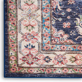 Nourison Fulton Medallion Navy 2' x 3' Area -Rug, Easy -Cleaning, Non Shedding, Bed Room, Living Room, Dining Room, Kitchen (2x3)