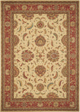 Nourison Living Treasures Persian Ivory/Red 8'3" x 11'3" Area-Rug, Easy-Cleaning, Non Shedding, Bed Room, Living Room, Dining Room, Kitchen (8x11)