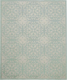 Nourison Jubilant Floral Ivory/Green 7'10'' x 9'10'' Area-Rug, Easy-Cleaning, Non Shedding, Bed Room, Living Room, Dining Room, Kitchen (8x10)
