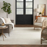 Nourison Santa Cruz Modern Ivory Grey 9' x 12' Area Rug, Easy Cleaning, Non Shedding, Bed Room, Living Room, Dining Room, Kitchen (9x12)