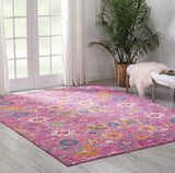 Nourison Passion Fuchsia 8' x 10' Area -Rug, Boho, Moroccan, Bed Room, Living Room, Dining Room, Kitchen, Easy -Cleaning, Non Shedding (8x10)