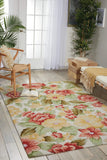 Nourison Fantasy Floral Cream 3'6'' x 5'6'' Area-Rug, Easy-Cleaning, Non Shedding, Bed Room, Living Room, Dining Room, Kitchen (3x5)