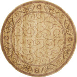 Nourison Somerset Floral Ivory 5'6" x Round Area Rug, Easy Cleaning, Non Shedding, Bed Room, Living Room, Dining Room, Kitchen (6 Round)