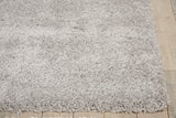 Nourison Malibu Shag Solid Silver Grey 5'3" x 7'3" Area -Rug, Easy -Cleaning, Non Shedding, Bed Room, Living Room, Dining Room, Kitchen (5x7)