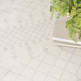 Nourison Astra Machine Washable Moroccan Ivory 6'7" x 9' Area Rug, Easy Clean, Non Shedding, Bed Room, Living Room, Dining Room, Kitchen (7x9)