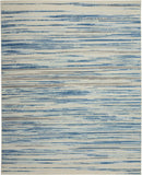 Nourison Jubilant Abstract Blue 8'6" x 12' Area -rug, Easy -cleaning, Non Shedding, Bed Room, Living Room, Dining Room, Kitchen (9x12)