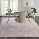 Nourison Jubilant 8' x 10' Pink Fabric Farmhouse Area Rug (8' x 10')