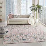 Nourison TRA04 Tranquil Bohemian Floral Pink Area Rug 8' X 10