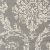 Nourison Jubilant Damask Grey 7' x 10' Area Rug, Easy Clean, Non Shedding, Bed Room, Living Room, Dining Room, Kitchen (7x10)