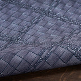 Nourison Washables 96x120 Indoor Polyester & Cotton Rug in Navy Blue