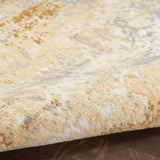 Nourison Grafix Modern Beige Blue 2' x 4' Area Rug, Easy Cleaning, Non Shedding, Bed Room, Living Room, Dining Room, Kitchen (2x4)