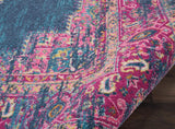 Nourison Passion Blue 8' x 10' Area Rug, Boho, Traditional, Easy Clean, Non Shedding, Bed Room, Living Room, Hallway (8x10)
